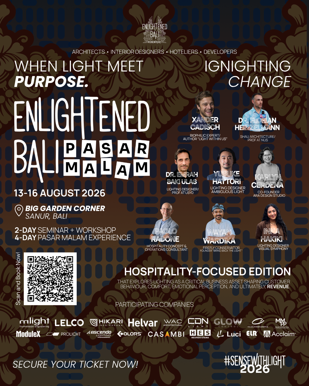 Enlightened Bali 2026 rundown banner
